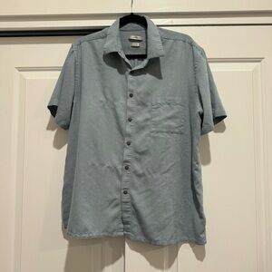 Campia Moda Short Sleeve Solid Casual Button-Down Shirts for Men XL